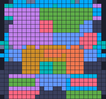 Color Block Jam level 1112: screenshot of the board