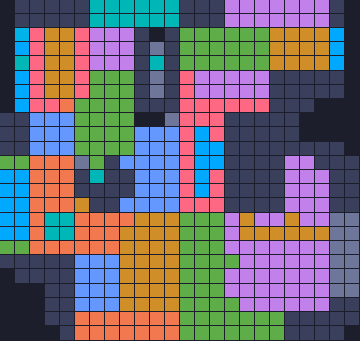 Color Block Jam level 1127: screenshot of the board