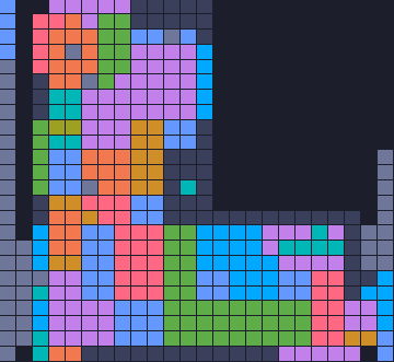 Color Block Jam level 1167: screenshot of the board