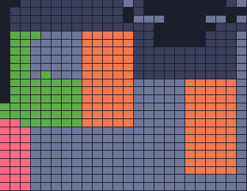 Color Block Jam level: screenshot of the board