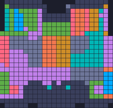 Color Block Jam level 1712: screenshot of the board