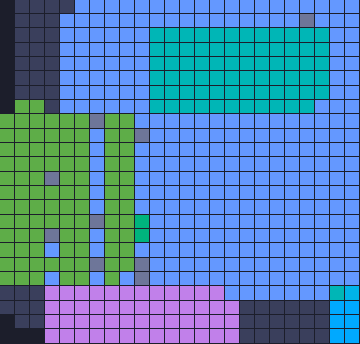 Color Block Jam level: screenshot of the board