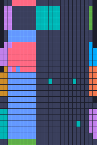 Color Block Jam level 701: screenshot of the board