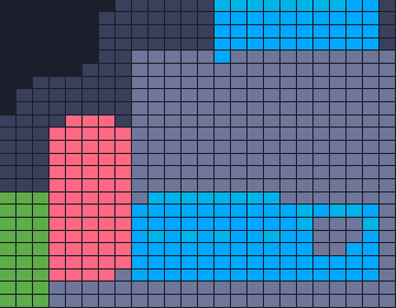 Color Block Jam level: screenshot of the board