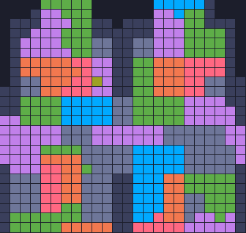 Color Block Jam level 1684: screenshot of the board