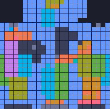 Color Block Jam level 1822: screenshot of the board
