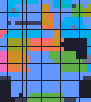 Color Block Jam level 1821: screenshot of the board