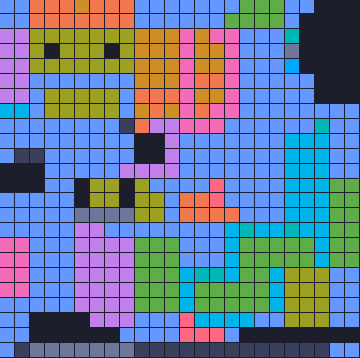 Color Block Jam level 1799: screenshot of the board