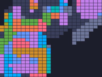 Color Block Jam level: screenshot of the board