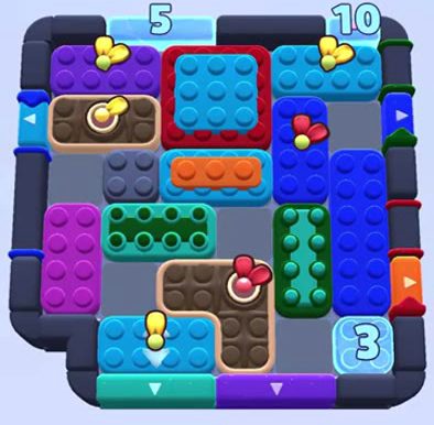 Color Block Jam level 1230 / 1228 / 1757: screenshot of the board