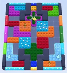 Color Block Jam level 130 / 518 / 968 / 1585: screenshot of the board