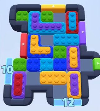 Color Block Jam level 480 / 891 / 1374: screenshot of the board