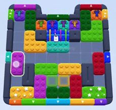 Color Block Jam level: screenshot of the board
