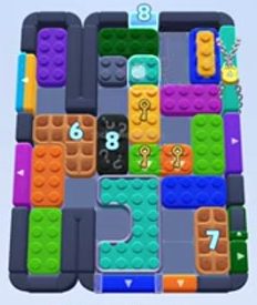 Color Block Jam level 1257 / 1249 / 1252: screenshot of the board