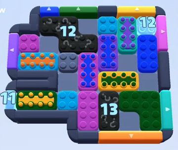 Color Block Jam level 1078 / 1982: screenshot of the board