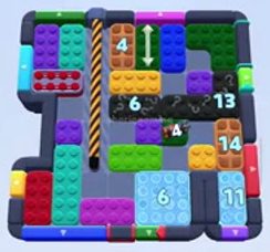 Color Block Jam level 1338 / 1346 / 2245: screenshot of the board