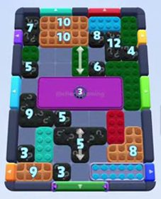 Color Block Jam level 1401 / 1424 / 2310: screenshot of the board