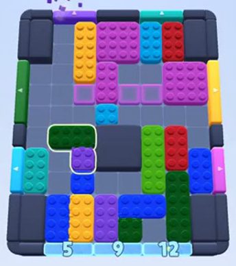 Color Block Jam level 224: screenshot of the board