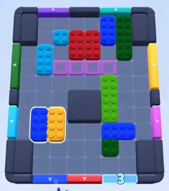 Color Block Jam level: screenshot of the board