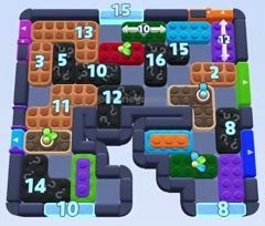 Color Block Jam level 1596 / 2507: screenshot of the board