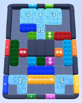 Color Block Jam level 28: screenshot of the board
