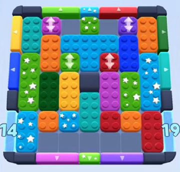 Color Block Jam level 232 / 620 / 1070: screenshot of the board