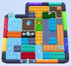 Color Block Jam level: screenshot of the board