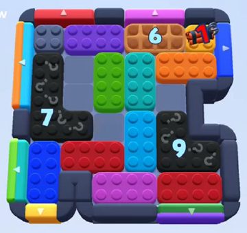 Color Block Jam level 1048 / 1948: screenshot of the board