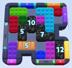 Color Block Jam level 723 / 722 / 1736: screenshot of the board