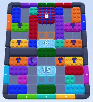 Color Block Jam level 259 / 647 / 1097: screenshot of the board