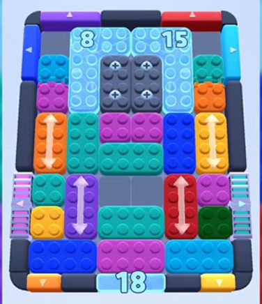 Color Block Jam level 378 / 446 / 772 / 1272: screenshot of the board