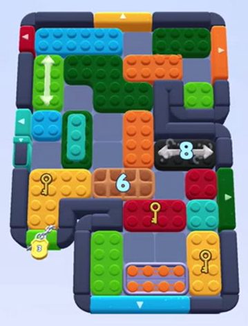 Color Block Jam level 1490 / 1474 / 1485 / 1488: screenshot of the board
