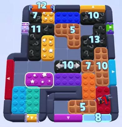 Color Block Jam level: screenshot of the board