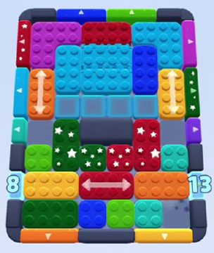 Color Block Jam level 215 / 603 / 1053: screenshot of the board