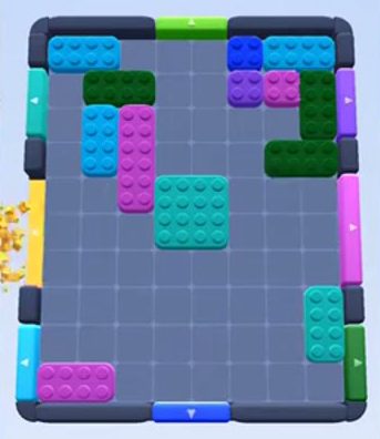 Color Block Jam level: screenshot of the board