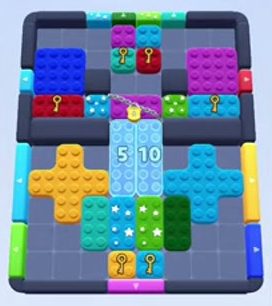 Color Block Jam level 77: screenshot of the board