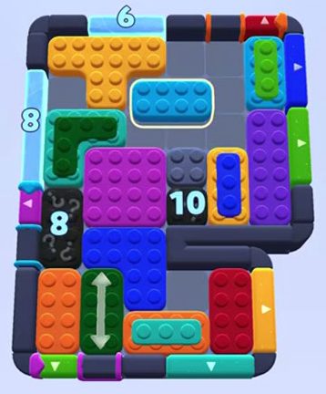 Color Block Jam level 1185 / 1186 / 1187 / 1180 / 2096: screenshot of the board