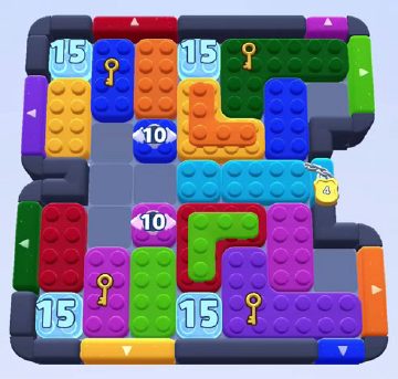 Color Block Jam level 1526 / 1527 / 1530 / 1533 / 1534: screenshot of the board