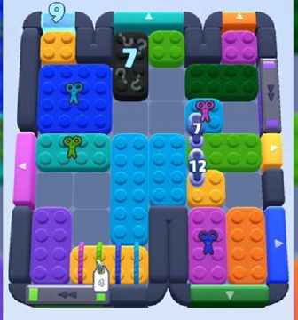 Color Block Jam level 740 / 704: screenshot of the board