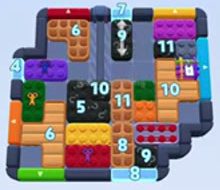Color Block Jam level: screenshot of the board