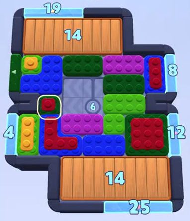 Color Block Jam level 1612 / 1613 / 1671 / 2603: screenshot of the board