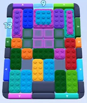 Color Block Jam level 186 / 1024 / 1697: screenshot of the board