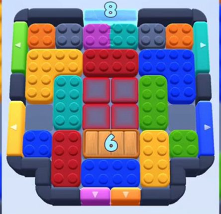 Color Block Jam level 568 / 1245 / 1462: screenshot of the board