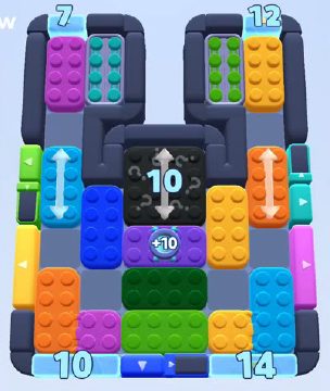 Color Block Jam level 991 / 992 / 1898: screenshot of the board