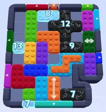 Color Block Jam level 1356 / 1368 / 2276: screenshot of the board