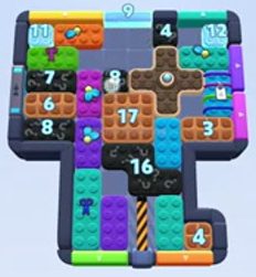 Color Block Jam level 1464 / 2374: screenshot of the board