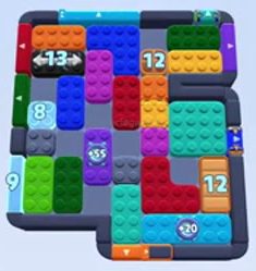Color Block Jam level 1375 / 1377 / 1380: screenshot of the board