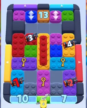 Color Block Jam level 801: screenshot of the board