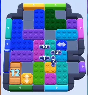 Color Block Jam level 657 / 1605: screenshot of the board