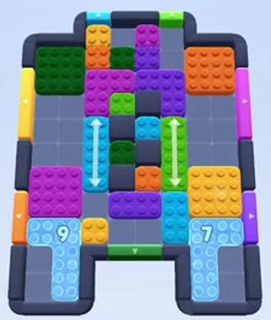 Color Block Jam level 194 / 582 / 1032 / 1709: screenshot of the board